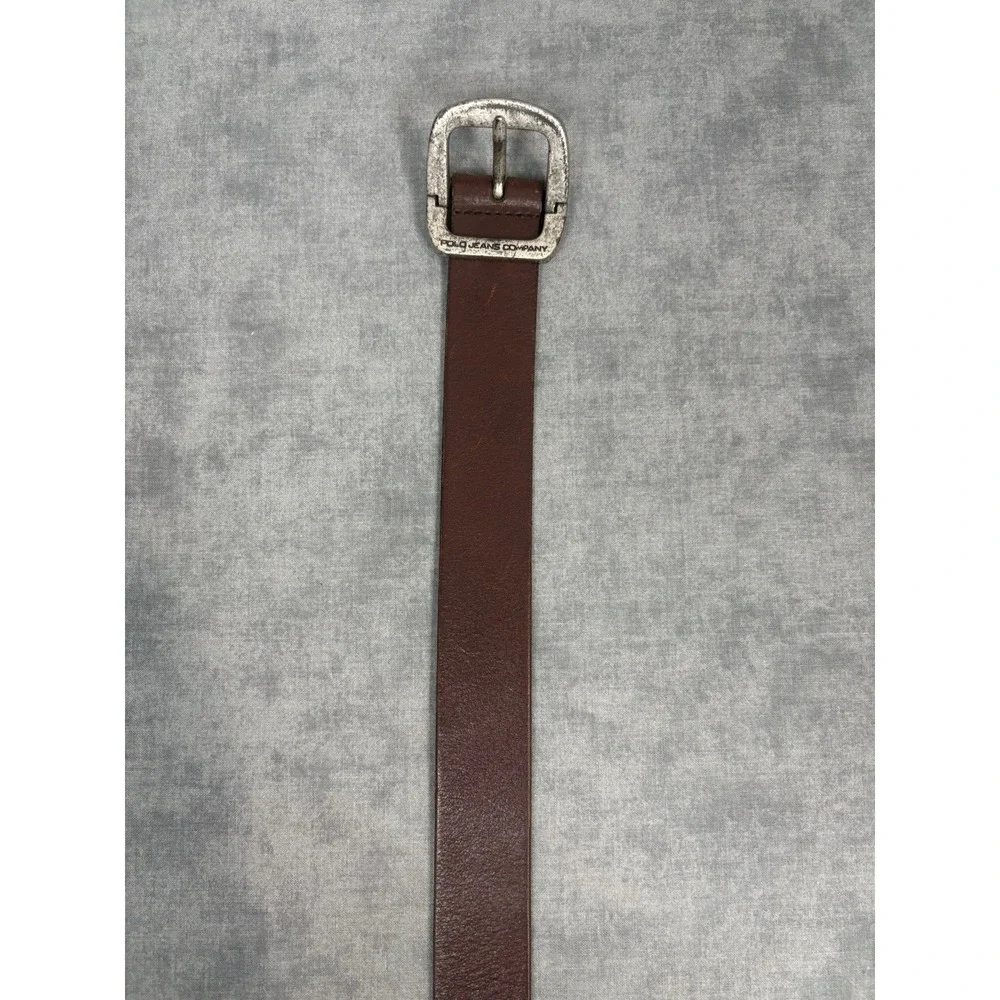 Polo Jeans Co Ralph Lauren Leather Belt Brown 39